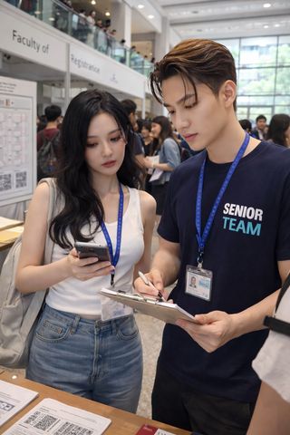 Saiful helping Xin Yue with her first day in University